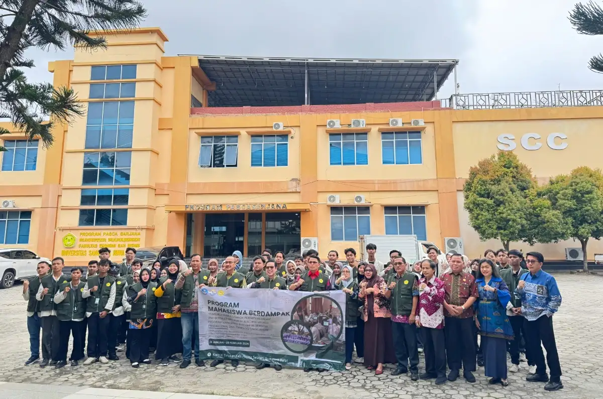 47 Mahasiswa Universitas Saburai Diterjunkan untuk Misi Kemanusiaan di Pesisir Selatan