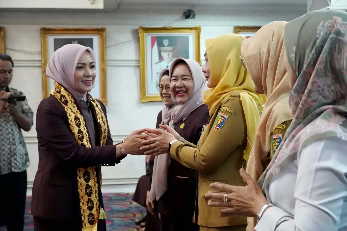 BKOW Lampung Resmi Dilantik, Ketua TP PKK Tekankan Sinergi Organisasi Wanita untuk Pembangunan