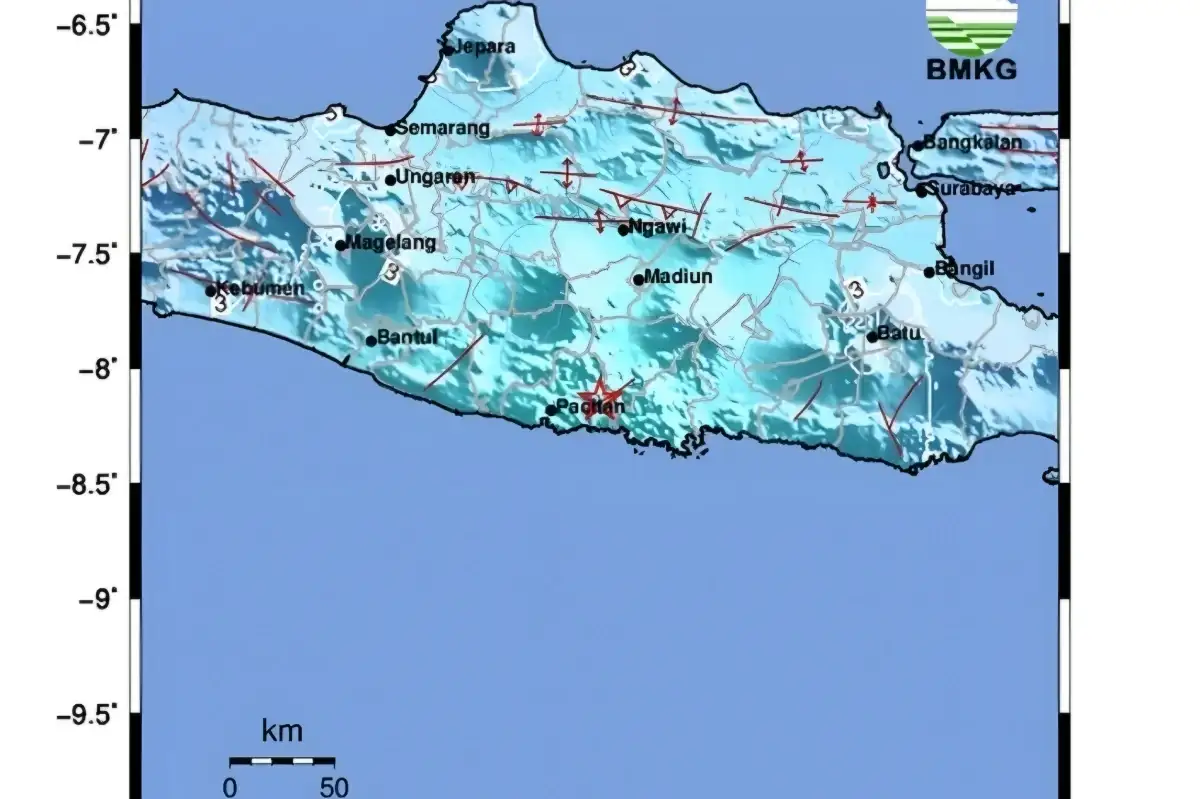 BMKG: Gempa M5,7 di Pacitan Tidak Berpotensi Tsunami, Getaran Terasa Hingga Jogja, Jateng, dan Bali