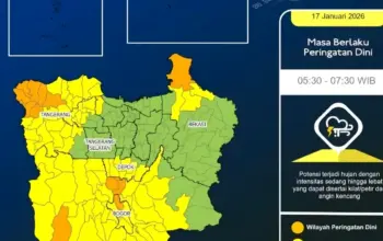 BMKG Keluarkan Peringatan Dini 17 Januari: Jabodetabek Diguyur Hujan & Petir Pagi Ini