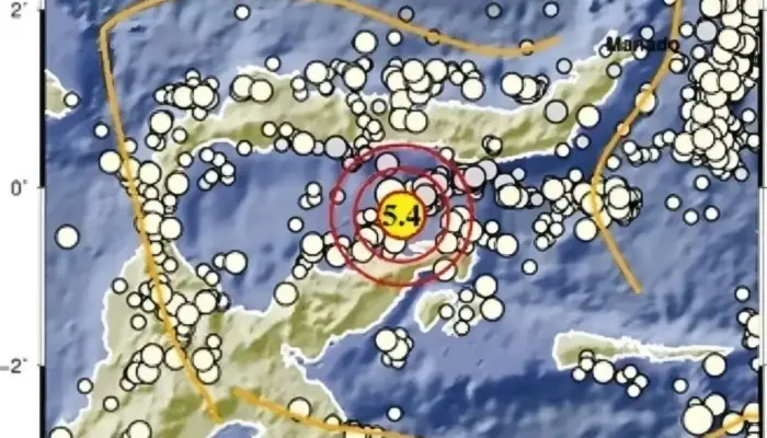 Gempa M 5,4 Guncang Timur Laut Pulau Puah Sulawesi Tengah, BMKG Tegaskan Tak Berpotensi Tsunami