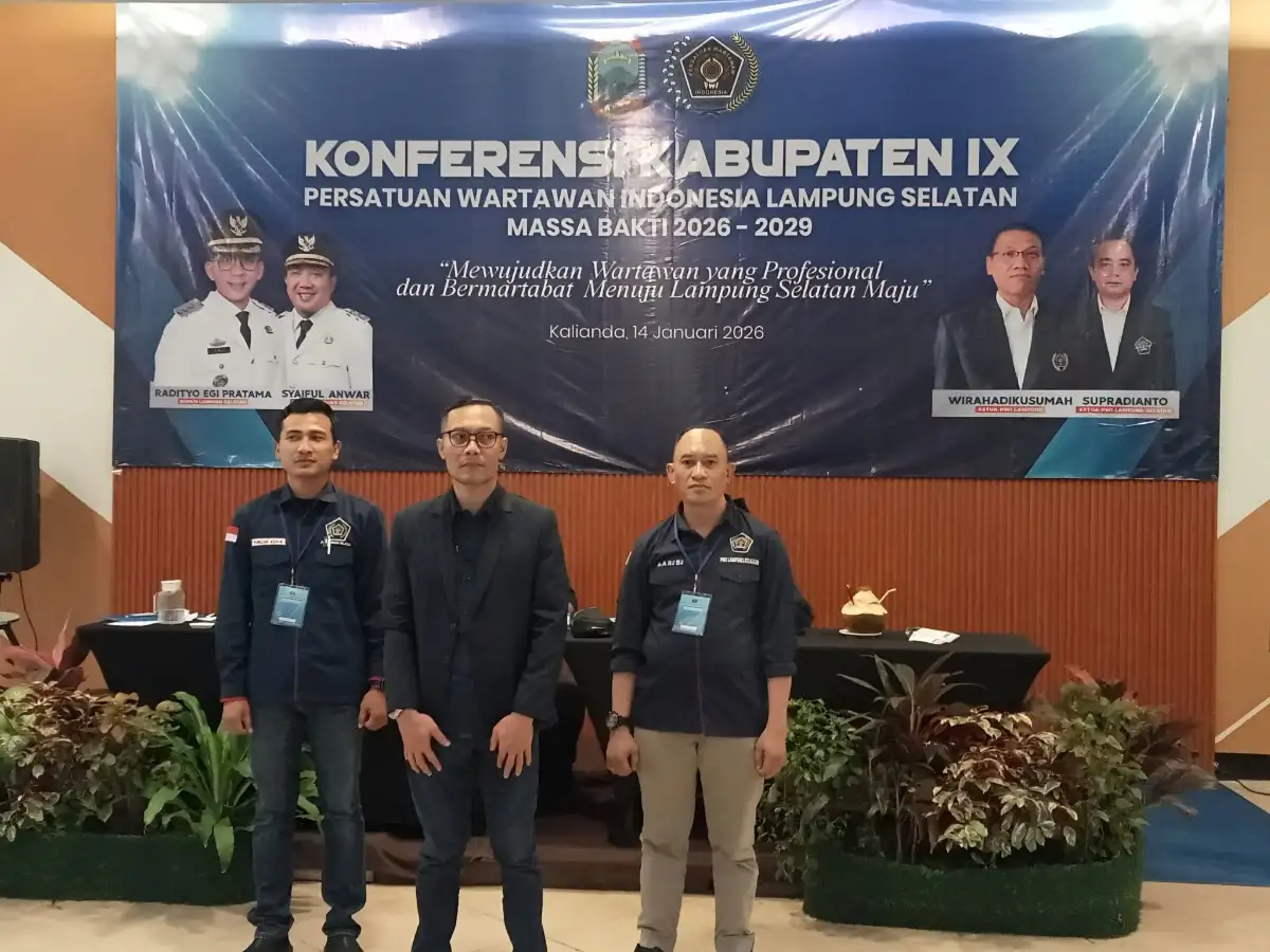Edwin Apriandi Resmi Nahkodai PWI Lampung Selatan Periode 2026–2029