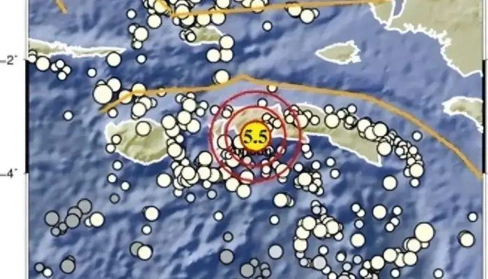 Gempa Magnitudo 5,5 Guncang Maluku Tengah, Tak Berpotensi Tsunami