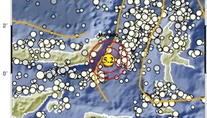 Gempa M 5,2 Guncang Sulawesi Utara, Tidak Berpotensi Tsunami