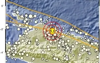 Gempabumi Magnitudo 5,1 Terjadi di Papua, BMKG: Tidak Ada Potensi Tsunami