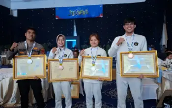 Kapolri Beri Penghargaan kepada Empat Atlet Lampung Peraih Medali SEA Games, Satu Naik Pangkat, Tiga Lolos Seleksi Polri