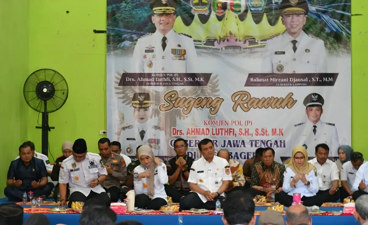 Kenang Sejarah Transmigrasi, Gubernur Jawa Tengah Temui Warga Bagelen di Pesawaran