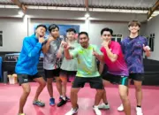 Lampung Kirim 8 Petenis Meja ke Kejurnas PTMSI Bersatu di Jakarta, Target Juara Beregu Putra