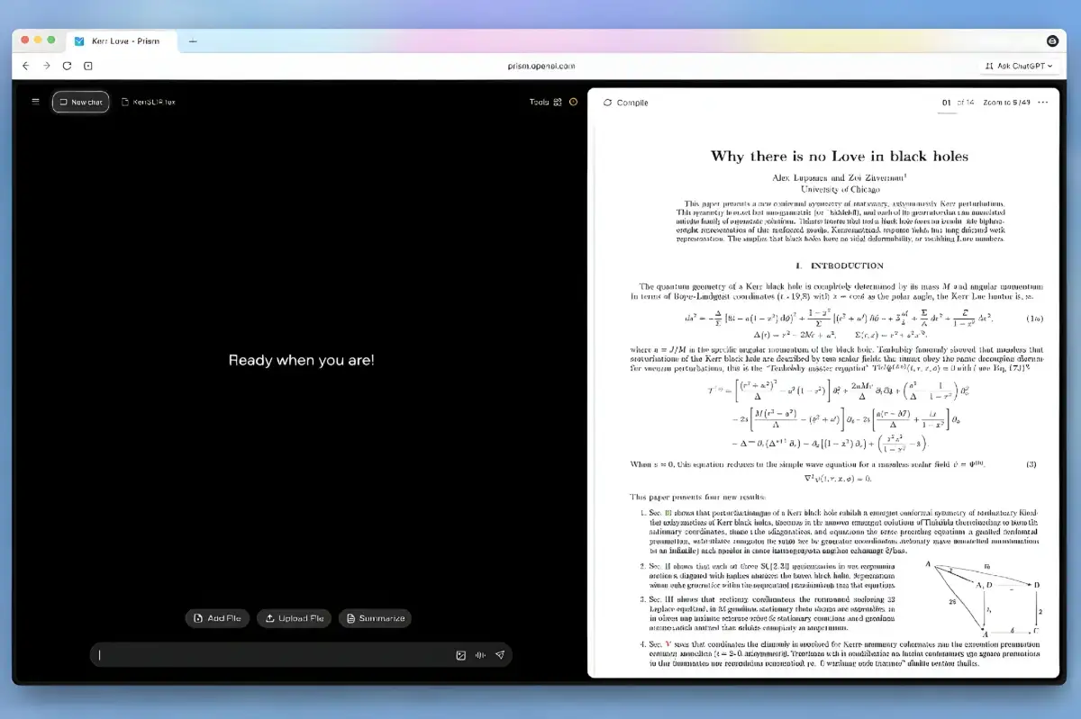 OpenAI Perkenalkan Prism, AI Gratis untuk Penulisan Jurnal Ilmiah
