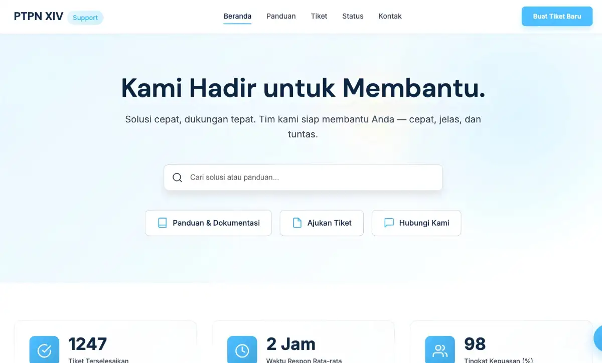 PTPN XIV Hadirkan Dua Pilar Digital: Pusat Dukungan dan Portal Pemasaran Agribisnis