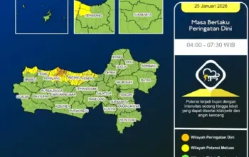 Peringatan Dini! Hujan Lebat dan Petir Berpotensi Guyur Jawa Tengah Pagi Ini