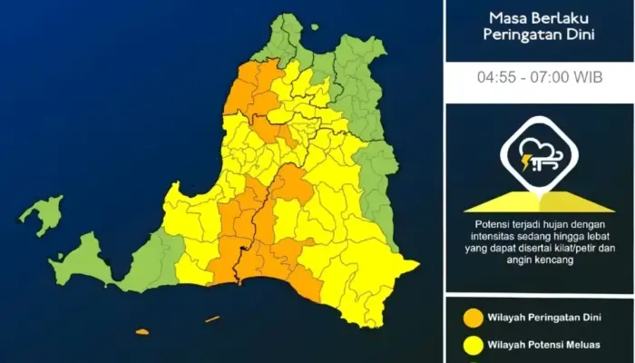 Waspadai Cuaca Ekstrem di Banten, Hujan Lebat hingga Angin Kencang Diprakirakan Terjadi