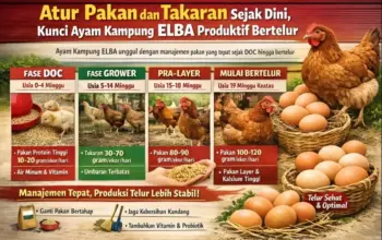 Produktivitas Tinggi! Pakan dan Takaran Tepat Bikin Ayam Kampung ELBA Gacor Bertelur