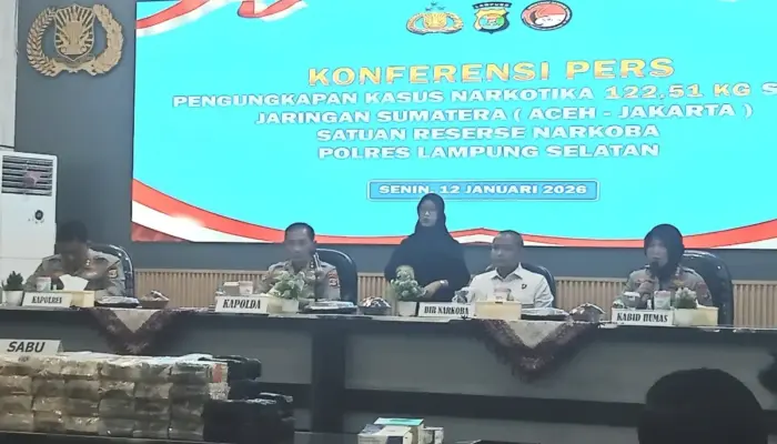 Polres Lampung Selatan Gagalkan Penyelundupan 122,5 Kg Sabu di Bakauheni