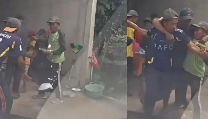 Viral! Candaan Soal Nasi Picu Keributan Pekerja Proyek, Aksi Lempar Piring Jadi Sorotan