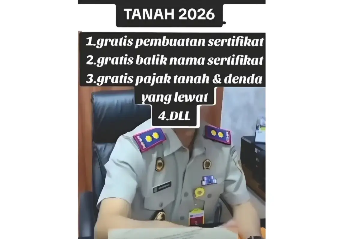 Waspada! Isu Pemutihan Sertifikat Tanah Gratis 2026 Ternyata Hoaks