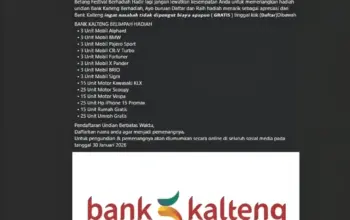 Waspada Tautan Undian Palsu Mengatasnamakan Bank Kalteng, Ini Imbauan Resminya 4 Waspada Penipuan, Tautan Undian Bank Kalteng Betang Berhadiah Ternyata Hoaks