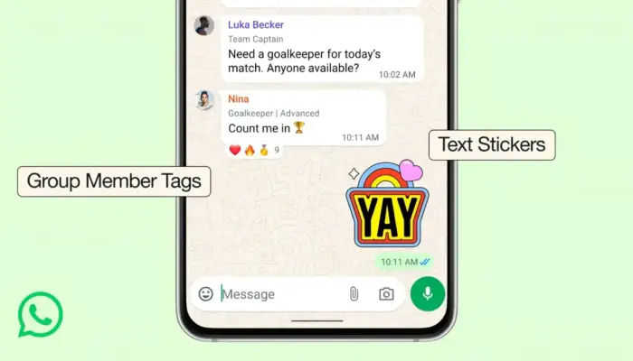 WhatsApp Hadirkan Fitur Baru di Grup Chat: Member Tags, Text Stickers, dan Event Reminders