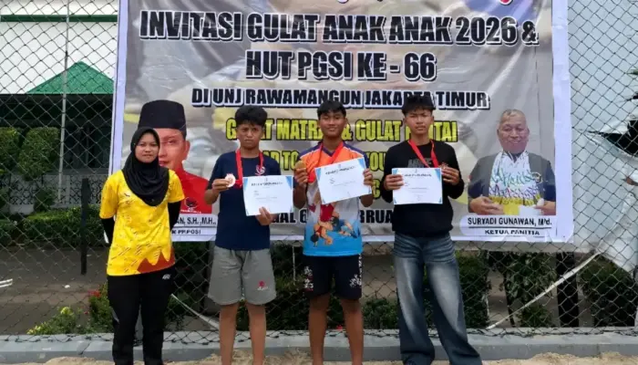 Atlet Gulat Lampung Sabet Dua Emas dan Satu Perak di Kejurnas U-12 & U-15 Jakarta