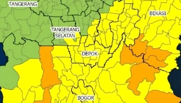Prakiraan Cuaca DKI Jakarta 22 Februari 2026, Hujan Lebat Disertai Petir Sejak Pagi