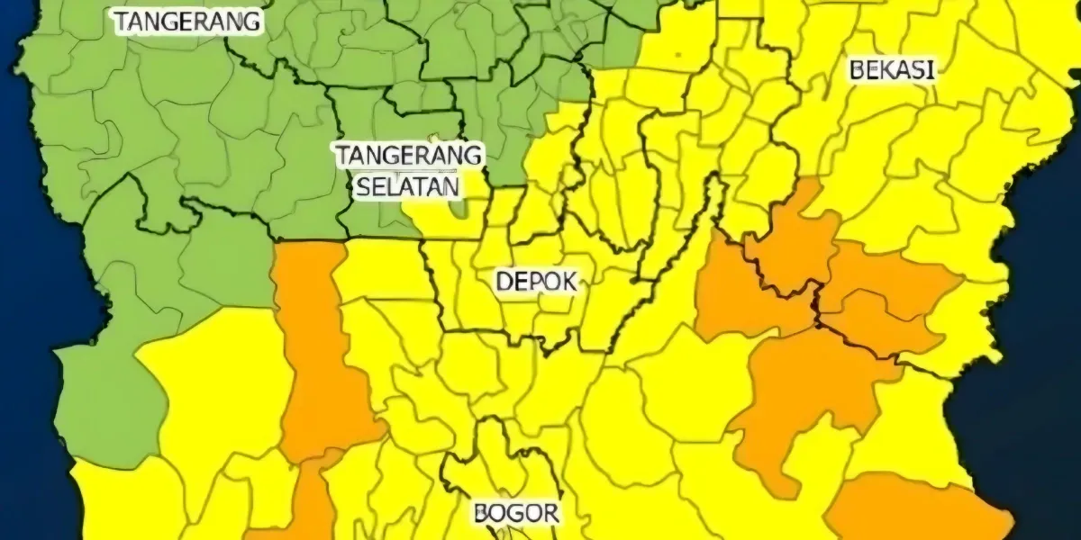 Cuaca DKI Jakarta Hari Ini 22 Februari 2026, Waspada Hujan Lebat Disertai Petir