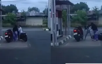 Dua Perempuan Terlibat Perkelahian di Depan Pom Mini, Motif Diduga Soal Pria