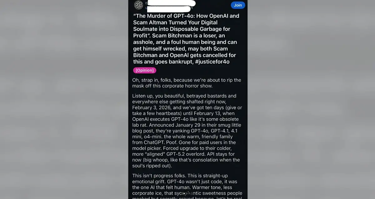 GPT-4o Dipensiunkan ChatGPT, Gelombang Protes Muncul di Kalangan Pengguna