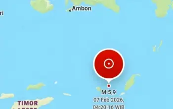 Gempa 5,9 Magnitudo Guncang Perairan Tanimbar, Getaran Terasa di Saumlaki