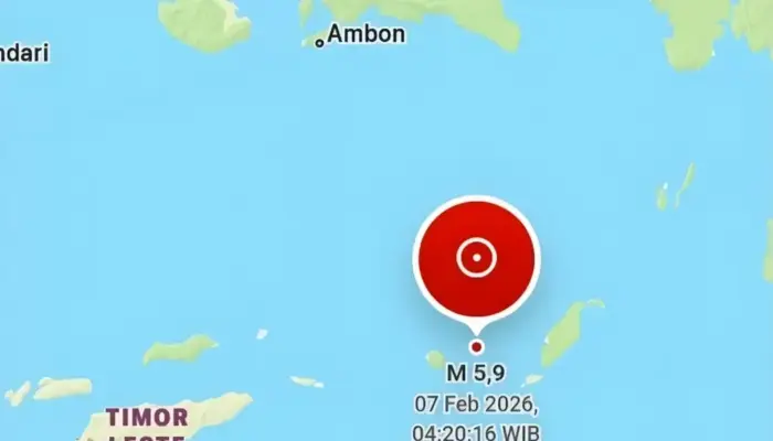 Gempa Magnitudo 5,9 Guncang Perairan Tanimbar, Getaran Dirasakan Warga Saumlaki