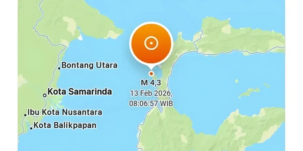 Gempa Donggala 13 Februari 2026, Magnitudo 4,3 Guncang Pagi Hari hingga Skala III MMI