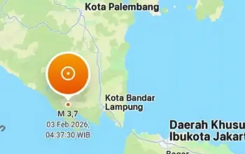 Gempa Magnitudo 3,7 Guncang Lampung Barat Subuh Ini, Getaran Terasa hingga II–III MMI 3 Gempa M 3,7 Guncang Lampung Barat Saat Subuh, Getaran Terasa II–III MMI