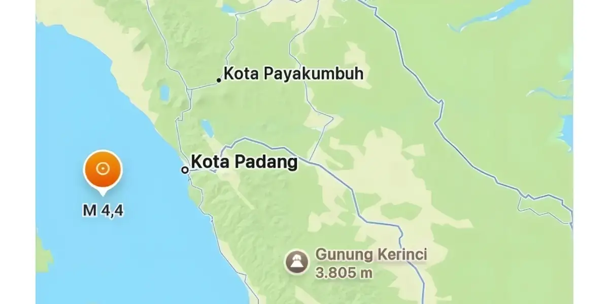 Gempa Terkini Guncang Sumatera Barat, Getaran Dirasakan hingga Padang dan Mentawai