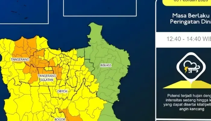 Warga Jabodetabek Diminta Waspada, Hujan Lebat Disertai Petir Diprediksi Terjadi Hari Ini