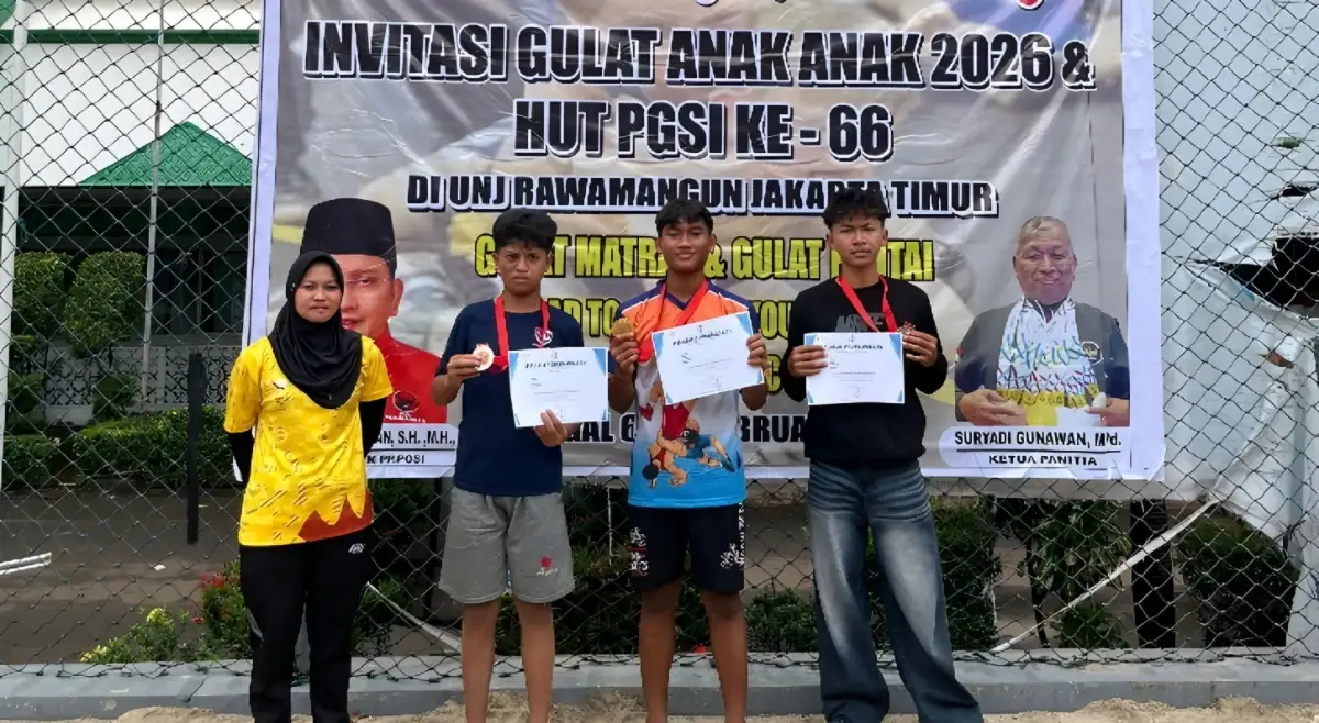 Lampung Raih Dua Emas dan Satu Perak di Kejurnas Gulat Invitasi U-12 dan U-15 Jakarta