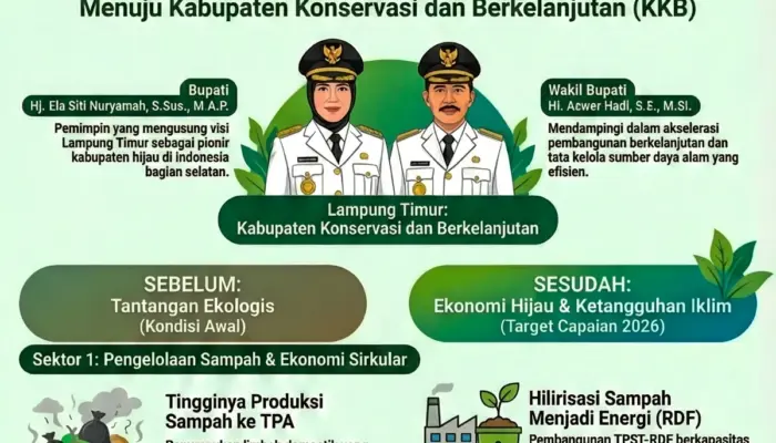 Lampung Timur Setahun di Bawah Kepemimpinan Ella–Azwar: Mewujudkan Warisan Hijau dan Pembangunan Berkelanjutan