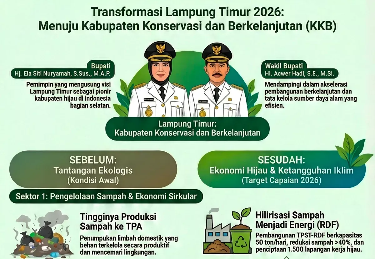 Lampung Timur Menuju Jalan Baru, Membangun Warisan Hijau Bersama Ella dan Azwar