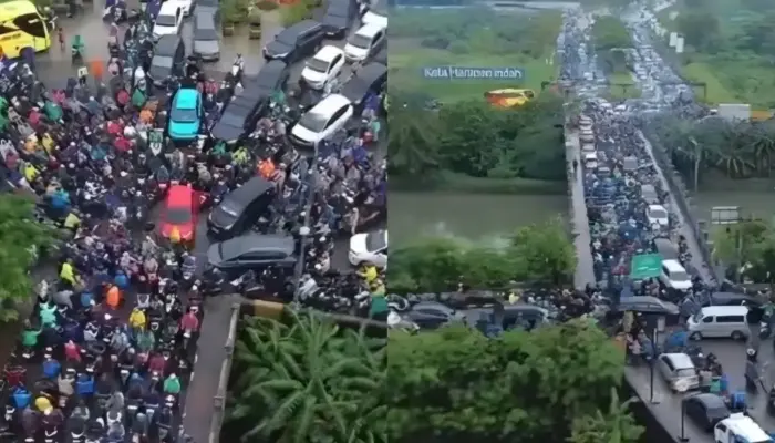Macet Total di Jembatan KBT Rorotan, Kendaraan Nyaris Tak Bergerak