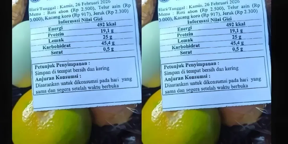 Menu MBG dari SPPG Sucenjurutengah Jadi Sorotan, Harga dan Kandungan Gizi Diungkap ke Publik