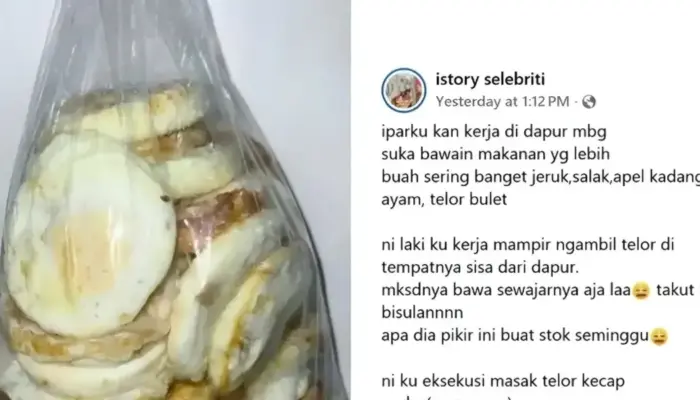 Viral di Facebook: Pekerja Dapur MBG Bawa Pulang Makanan, Netizen Soroti Porsi