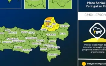 Pagi Hari di Jawa Tengah Dilanda Cuaca Ekstrem, BMKG Prediksi Hujan dan Petir di Pati–Demak