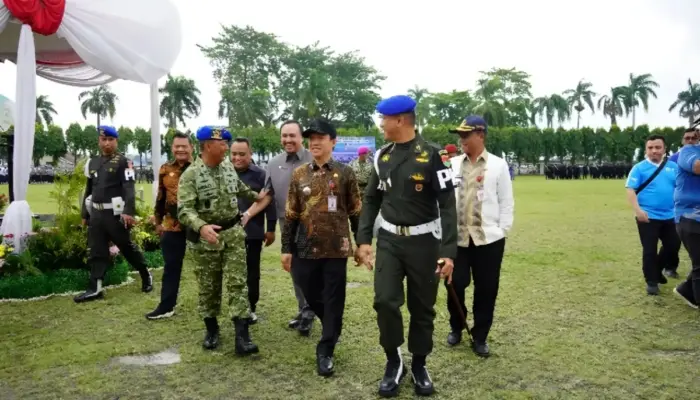 Sekdaprov Lampung Hadiri Upacara Operasi Gaktib dan Yustisi Polisi Militer 2026