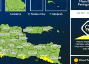Peringatan Dini BMKG: Hujan Disertai Petir dan Angin Kencang Landa Jawa Timur 13 Februari 2026