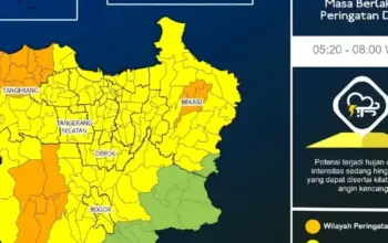 Peringatan Dini Cuaca Jabodetabek 2 Februari 2026, Hujan Lebat Berpotensi Petir dan Angin Kencang 5 Peringatan Dini Cuaca Jabodetabek 2 Februari 2026, Waspada Hujan Lebat