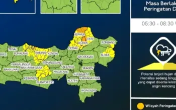 Peringatan Dini Cuaca Jawa Tengah 2 Februari 2026, Hujan Lebat Berpotensi Petir dan Angin Kencang 3 Peringatan Dini Cuaca Jawa Tengah 2 Februari 2026, Waspada Hujan Lebat