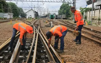 Sepanjang 2025, KAI Daop 1 Jakarta Ganti Puluhan Kilometer Rel dan 30 Wesel