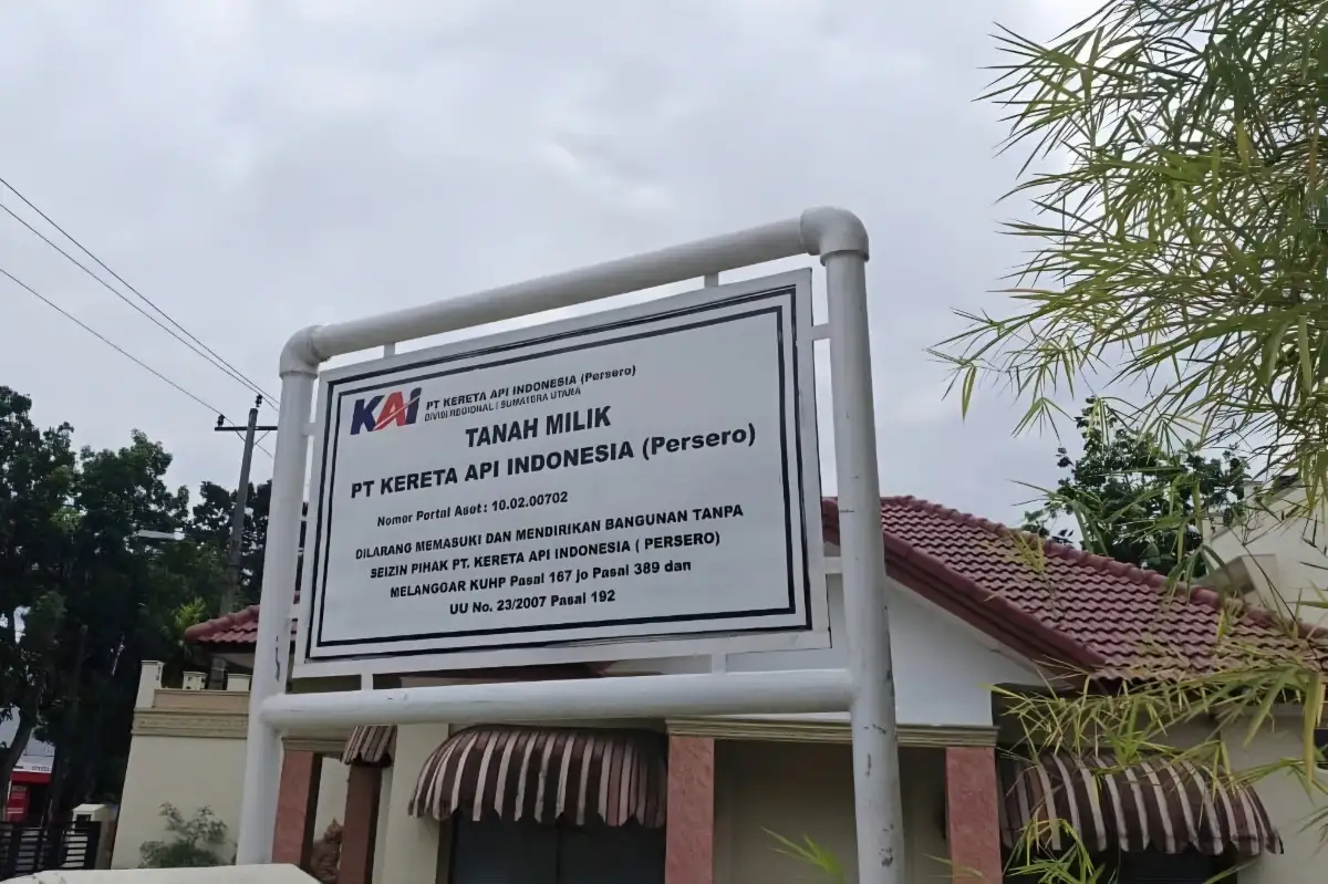 Sepanjang 2025, KAI Divre I Sumut Rampungkan Sertifikasi 1 Juta Meter Persegi Lahan