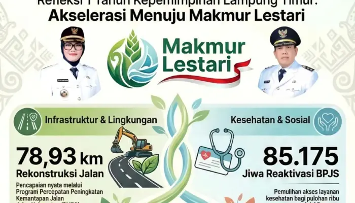 Lampung Timur Setahun di Bawah Kepemimpinan Ella–Azwar: Akselerasi Pembangunan Menuju Makmur Lestari