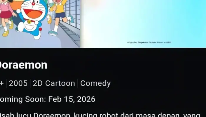 Resmi! Doraemon Series Tayang di Vidio Mulai 15 Februari 2026, Fans Bertanya-Tanya Soal TV Lokal