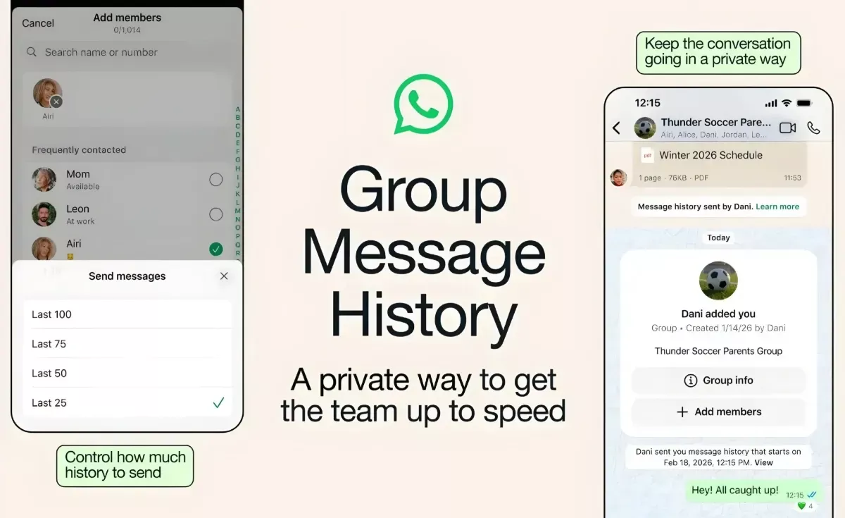 WhatsApp Luncurkan Fitur Group Message History, Pengguna Bisa Lihat Pesan Lama