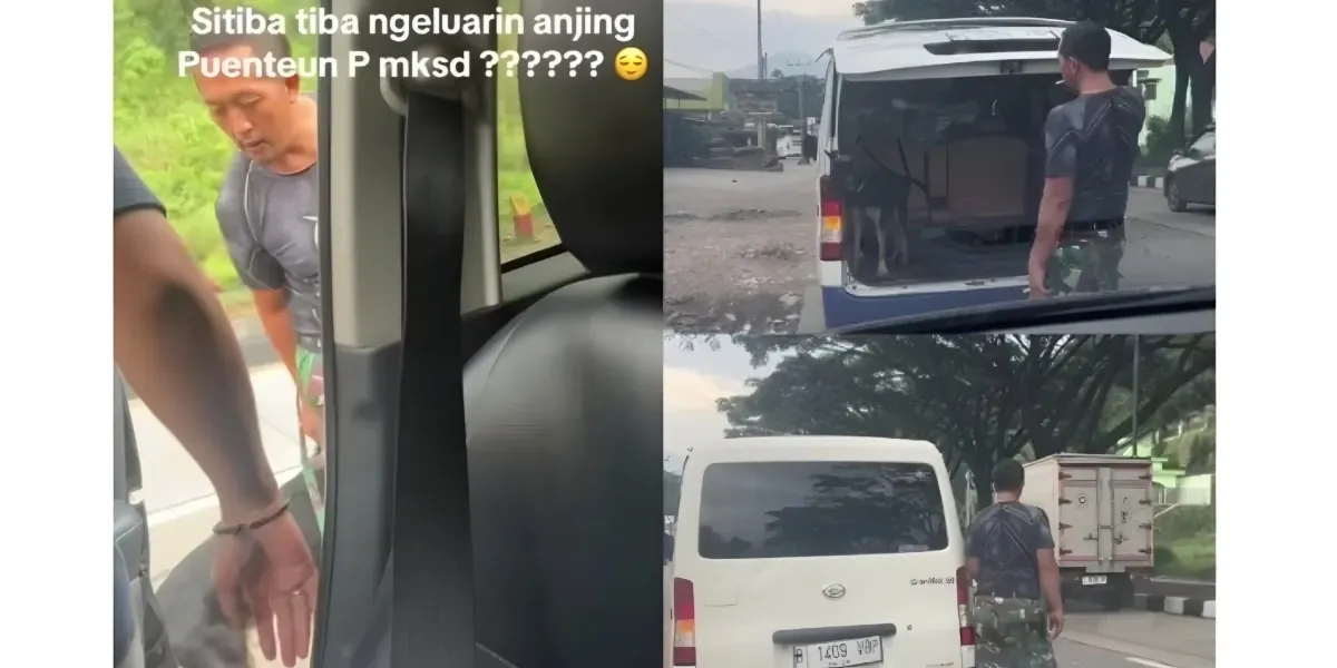 Aksi Kontroversial di Nagreg, Pengendara Bawa Anjing Diduga untuk Intimidasi